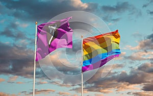 Labrys Lesbian and LGBT Flags