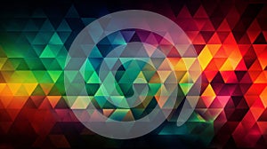 Labstract mosaic background of gradient triangles. Generative AI