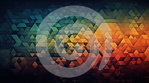 Labstract mosaic background of gradient triangles. Generative AI