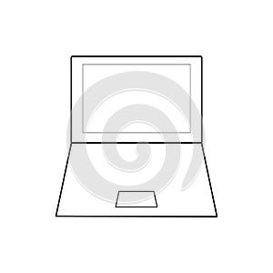 Labtop icon on white background