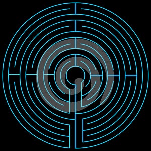 Labyrinth blue vectorized