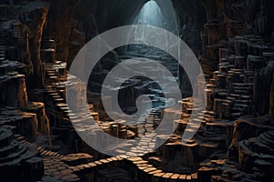 Labyrinth cavern. Generate Ai