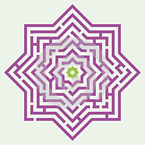 Labyrinth in the form of eight-pointed star