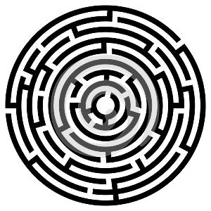 Labyrinth icon. Maze symbol.