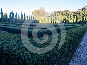 Labyrinth inside the San Giorgio Maggiore abbey, Venice, Italy