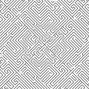 Labyrinth Intricacy maze seanless pattern background design template vector illustration photo
