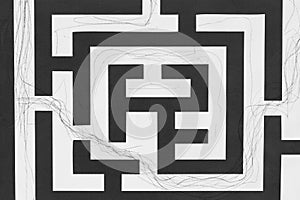 Labyrinth. maze. Concept stalemate, deadlock. photo