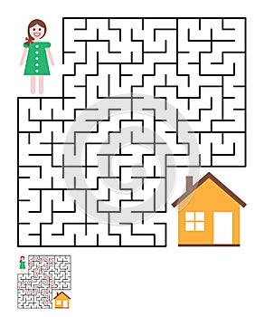 Labyrinth, maze conundrum for kids