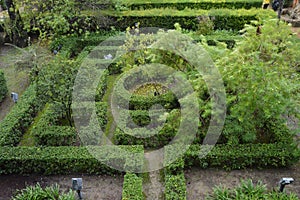 The labyrinth maze at the garden of the cross