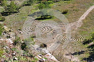 A labyrinth or maze in quarry. CZ. Koneprusy.