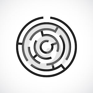 Labyrinth maze vector icon