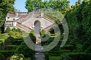 Labyrinth in the Parque Laberinto de Horta in Barcelona. Catalonia photo