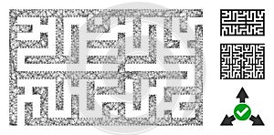 Labyrinth Polygonal Web Vector Mesh Illustration