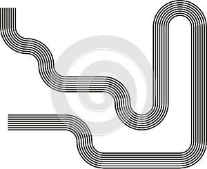 Labyrinth rounded waves form