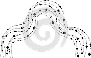 Labyrinth rounded waves zigzag form