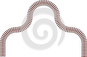 Labyrinth rounded waves zigzag form