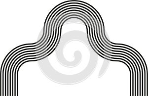 Labyrinth rounded waves zigzag form