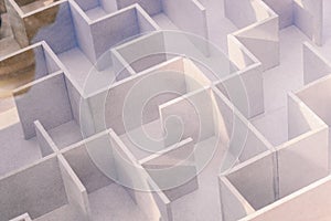 Labyrinth Search for a solution and exit from the maze. Educational game with goal achievement. Puzzle