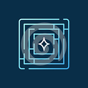 Labyrinth vector colorful outline icon - maze concept sign