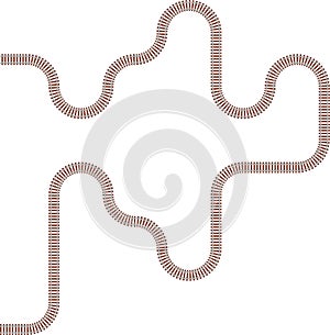 Labyrinth zigzag rounded waves