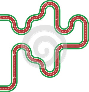 Labyrinth zigzag rounded waves