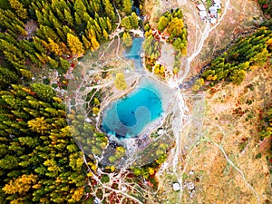 Lac Bleu in Arolla, Switzerland at the bottom of the Val d'HÃÂ©rens