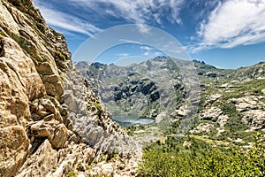 Lac de Melo above Restonica valley in Corsica photo
