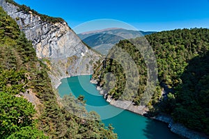 Lac de Monteynard Avignonet is an artificial water reservoir in France photo