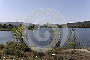 Lac de Padula (Padula lake) near the mountain village Oletta in the Nebbio region, Northern Corsica, France photo