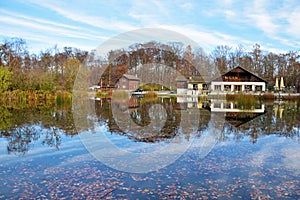 Lac de Sauvabelin , Sauvabelin Lake in Lausanne , Switzerland