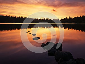 Lac de Servieres, Auvergne, France