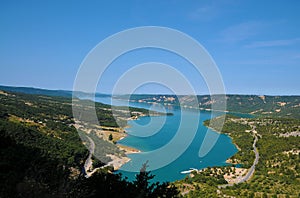 Lac de Ste Croix, panoramic view