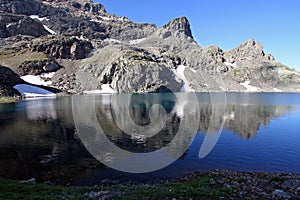 Lac du domenon in the french alps