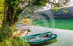 Lac du Val, Jura, France - Boats