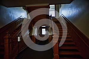 Lac Qui Parle County Courthouse in Madison MN Central Staircase