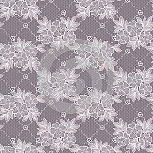 Seamless floral lace pattern