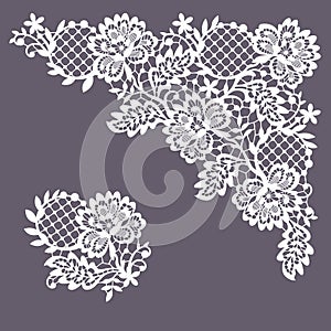 Lace Corner. Clip Art. photo