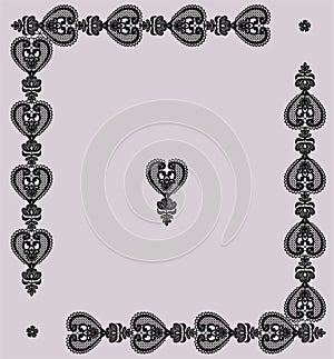 Lace Corners. Lace Vector Background.
