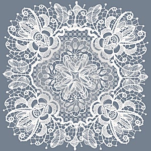 Lace doily patterns.With elements abstract flowers photo