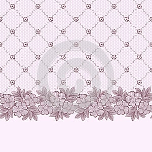 Lace floral card