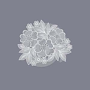 Lace flowers decoration element