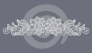 Lace flowers decoration element