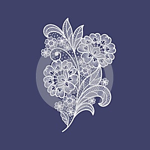 Lace flowers decoration element