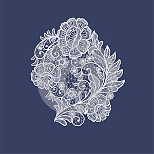 lace flowers decoration element