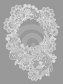 lace flowers decoration element