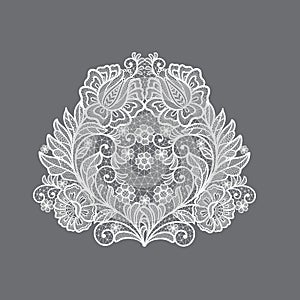 lace flowers decoration element