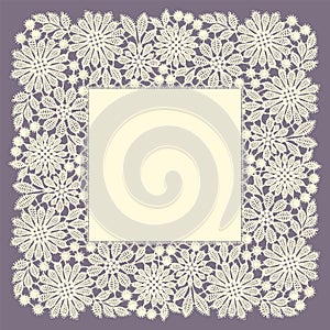 Lace Frame. Doily.