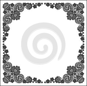 Lace Frame. Lace Vector Background.