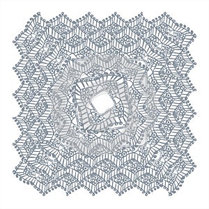 Lace frame vector decorative design element background hand drawn square