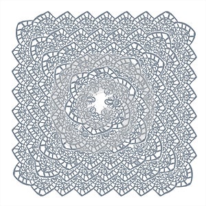 Lace frame vector decorative design element background hand drawn square